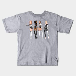 badass black and white fashion design Kids T-Shirt